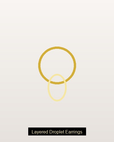 Layered Gold Droplet Earrings
